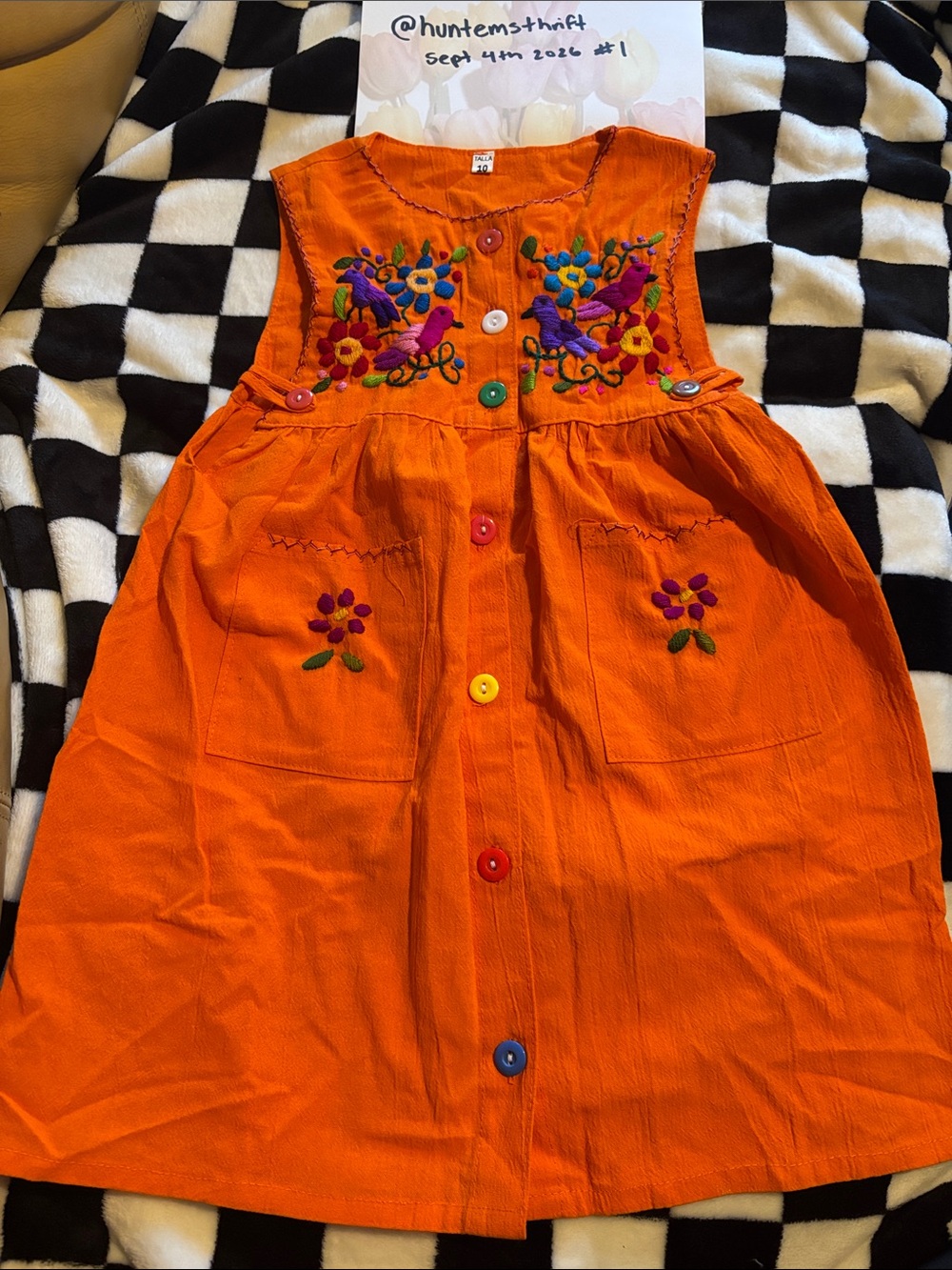 Size 5 orange dress